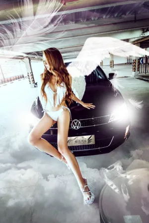 霸气的大众GLI 黄金比例身材 陈怡曼