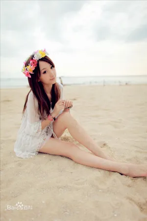 海滩写真 冯佳妮