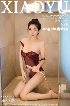 [XIAOYU]语画界 2019.02.02 VOL.017 蕾丝内衣浴室湿身 Angela喜欢猫