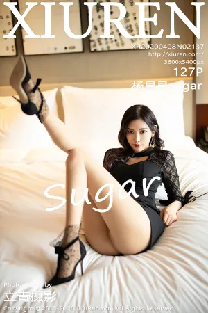 [XiuRen]秀人网 2020.04.01 No.2137 黑色内衣与朦胧丝袜私房写真 杨晨晨sugar