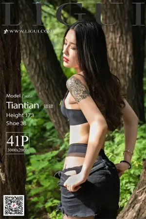 [LIGUI]丽柜 2020.10.18 黑色内衣与短裤 甜甜