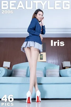 [Beautyleg]美腿寫真 No.2006 蓝色高中女生制服与灰色短裙 Iris