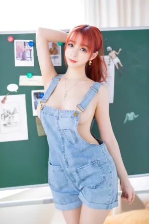 [WeiboGirl]微博红人 2020.06.25 背带裤系列 叉子宝宝