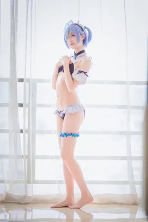 [WeiboGirl]微博红人 2019.03.19 蕾姆泳装 萌系小姐姐木绵绵OwO