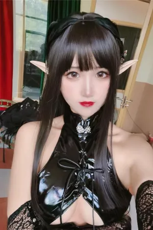 [WeiboGirl]微博红人 黑旗袍 三度_69