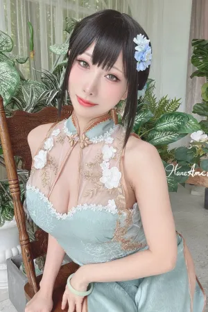 [WeiboGirl]微博红人 6月合集 波波 翡翠旗袍 雨波_HaneAme