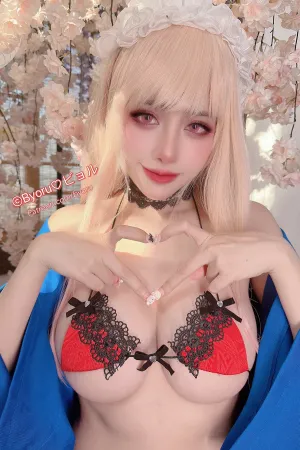 [WeiboGirl]微博红人 性感黑色蕾丝边红色内衣 Marin_Red Byoru