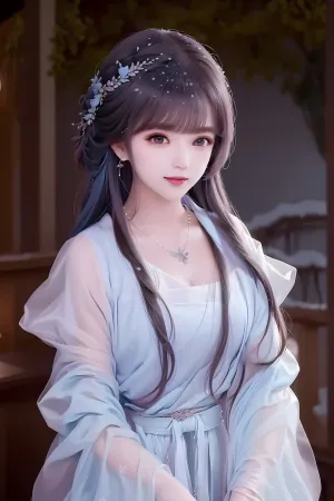 [AIBeauty]爱美女 No.009 古典美女 薄纱服饰 白茉晴 AI美女