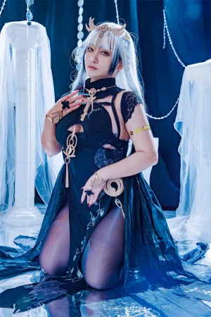 [Cosplay]角色扮演 黑色礼裙 超薄黑丝 埃姆登 洛璃LoLiSAMA