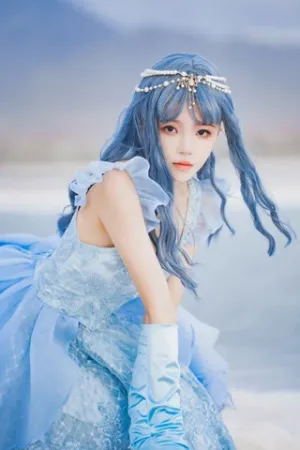 小美人鱼 海边蓝色公主裙 清新写真 桜桃喵