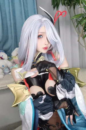 [Cosplay]角色扮演 黑色 皮质连体衣服饰 申鹤 rioko凉凉子