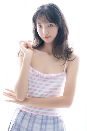 [Cosplay]角色扮演 粉色吊带 百褶短裙 白丝短袜 清新JK 西瓜少女