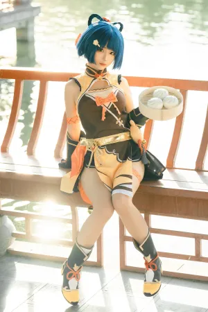 [Cosplay]角色扮演 奇异女仆服饰 白色短袜 香菱女仆 蠢沫沫