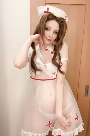 [EACosplay]欧美萌娘 萝莉美女 白色 薄透护士服 爱丽丝护士 Peach_Milky