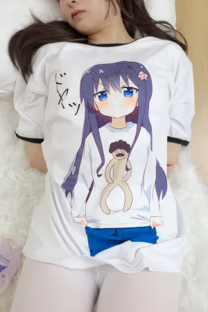 [WeiboGirl]微博红人 白丝主题 私房 性感 白色 卡通短T 超薄白丝 小葵 少女秩序