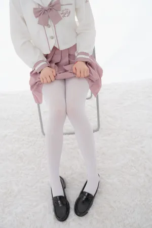 [WeiboGirl]微博红人 性感 粉色JK短裙 露白丝裤袜 白丝JK 紧急企划