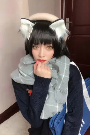 [WeiboGirl]微博红人 性感 针织上衣 百褶短裙 白丝袜 纯白毕业季 __Kettoe