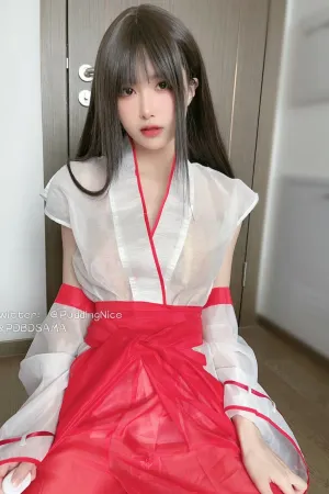 [Cosplay]角色扮演 薄纱服饰 红色丁字裤 符咒内衣 驱魔师 莓果挞 布丁大法