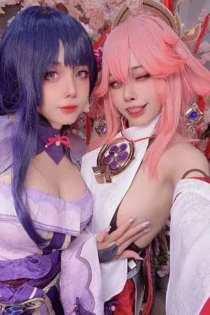 [Cosplay]角色扮演 礼裙 情趣内衣 Yae_Miko_Raiden_Shogun Byoru