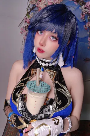 [Cosplay]角色扮演 兔女郎装扮 透明 皮质连体衣 黑丝网袜 Yelan Byoru