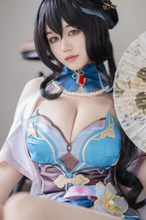 [Cosplay]角色扮演 私房 低胸服饰 超薄肉丝 猫冢响啦啦队 小仓千代w