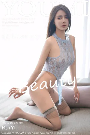 [Youmi]尤蜜荟 2024.04.16 VOL.1051 淡蓝色蕾丝 透视情趣内衣 菲儿beauty