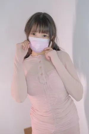 [FuLi]米友福利 性感 粉色 连衣短裙 超薄 无内肉丝 春雪06 森萝财团