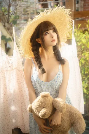 [FuLi]米友福利 户外场景 吊带连衣裙系列 半脱 晾衣服 蠢沫沫