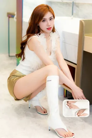 [Kelagirls]克拉女神 2024.05.22 夹趾酷白靴 静宜