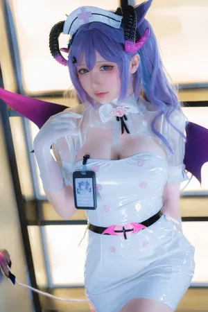 [Cosplay]角色扮演 刻晴魅魔护士 樱梨梨