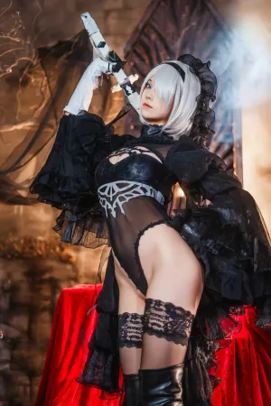 [Cosplay]角色扮演 2b 蜜汁猫裘
