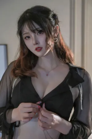 [FuLi]米友福利 黑色轻透套装 朦胧OL Natsuko_夏夏子