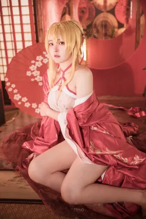 [Cosplay]角色扮演 日系风 白色情趣服饰 光荣凉夜香雪 Natsuko_夏夏子