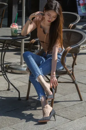 [FuLi]米友福利 户外短T 牛仔裤女孩 SIA不吃鱼