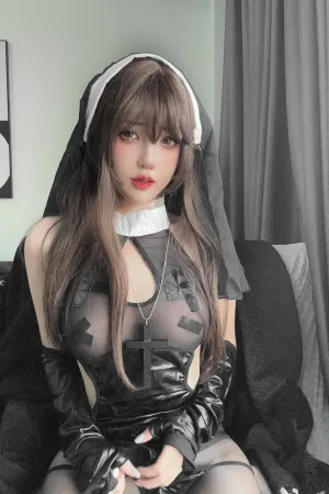 [FuLi]米友福利 黑色情趣 修女服饰 kaOri毛毛修女 阿薰kaOri