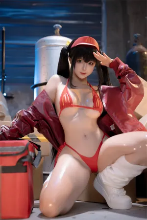 [Cosplay]角色扮演 红色 情趣内衣 金拱门 配送员 麦门 蠢沫沫
