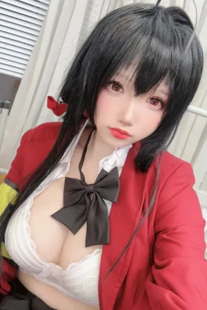 [Cosplay]角色扮演 学生制服 白色内衣 黑丝袜 碧蓝航线 风纪委员 雪晴Astra