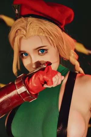 [Cosplay]角色扮演 街头霸王 绿色 紧身内衣 嘉米&middot;怀特 Cammy_White PuyPuy_Chan
