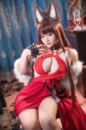 [Cosplay]角色扮演 碧蓝航线 赤城 礼服 洛璃LoLiSAMA