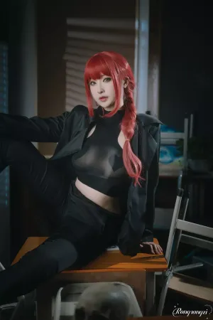 [FuLi]米友福利 白衬衫 黑色薄透内衣 链锯人 洛璃