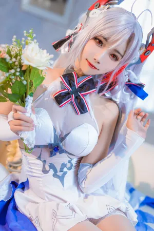 [Cosplay]角色扮演 Prinz_Eugen 欧根亲王 花嫁 Bride Ver Momoko葵葵