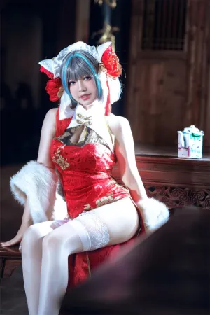 [Cosplay]角色扮演 柴郡中华娘旗袍 半半子Banbanko