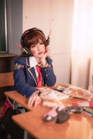 [Cosplay]角色扮演 D.Va_School_Girl Sally_Dorasnow