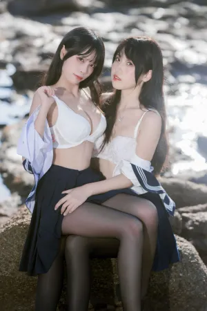 [Cosplay]角色扮演 水手服百合黑丝 不呆猫,三無人型