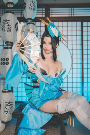 [Cosplay]角色扮演 拳皇 蓝色 Mai_Shiranui 不知火舞 rioko凉凉子