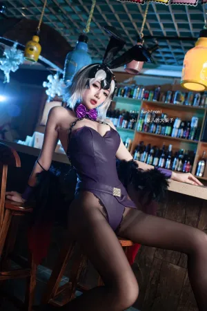 [Cosplay]角色扮演 FGO 黑贞德 兔女郎 一米八的大梨子