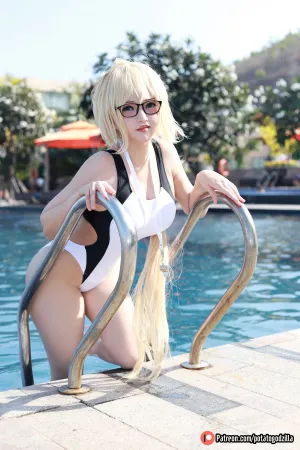[Cosplay]角色扮演 圣女贞德 泳装 Jeanne d'Arc_Swimsuit Potato_Godzilla