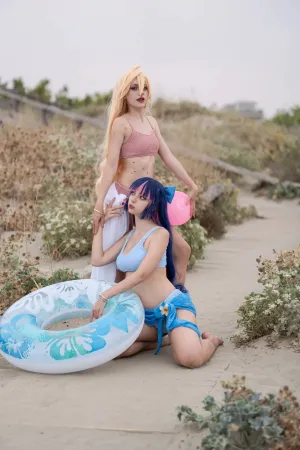[Cosplay]角色扮演 吊带袜天使 Panty&Stocking 海边 beach_queens 月姫Himee