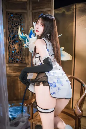 [Cosplay]角色扮演 艳娘幻梦谭 瓶儿 青花瓷旗袍 羽生三未