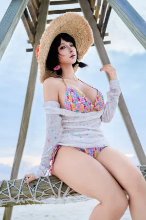 [Cosplay]角色扮演 自拍11月之四 海边 草帽 泳装 度假 蠢沫沫